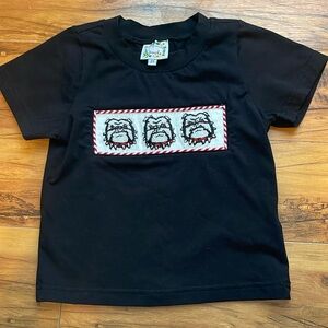 Saving Grace Smocks. Size 2T. Black and red UGA Bulldogs